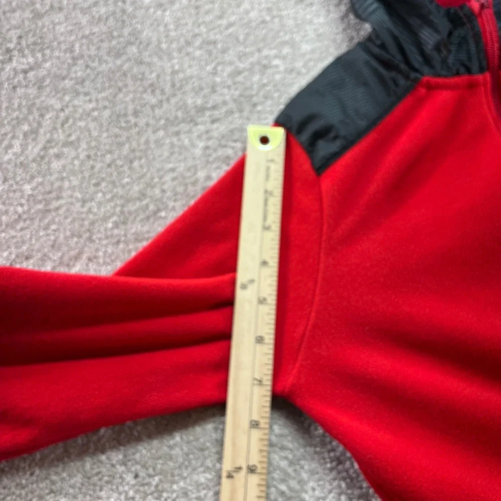 Nike‎ Fleece Zip Hoodie Kids Large Red Black Sporty Full Zip Jacket